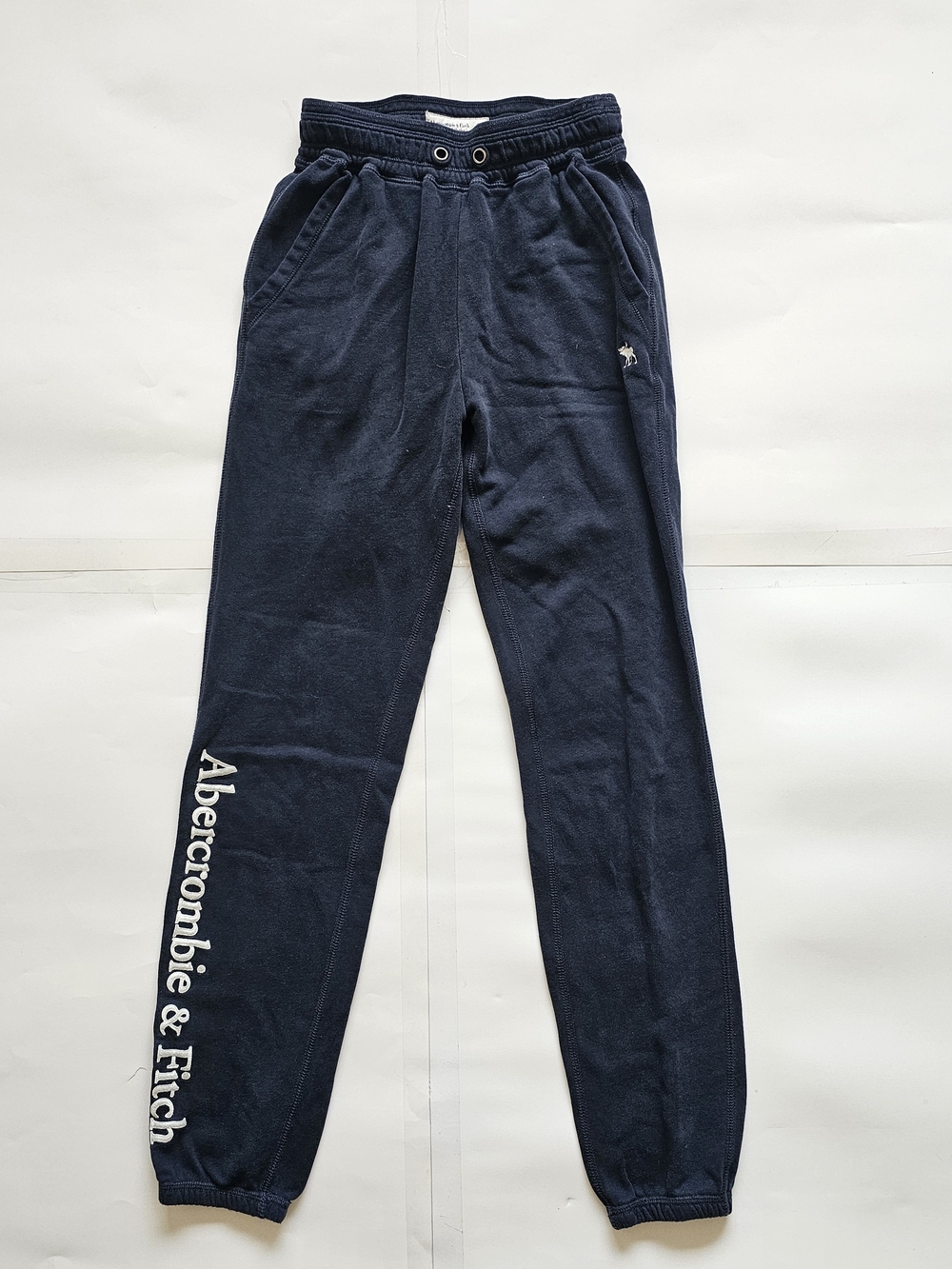Abercrombie & Fitch Navy Logo Joggers with Side Script